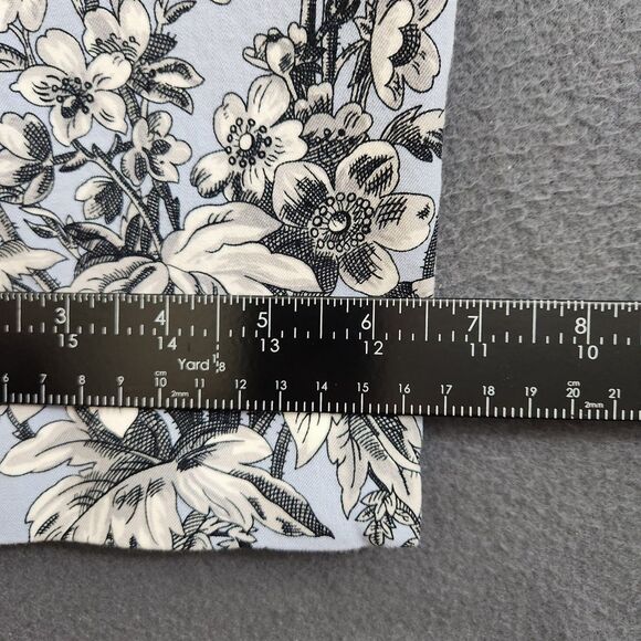 Talbots Women 12 Blue Floral Stretch High Rise Chatham Ankle Pant - Picture 9 of 11